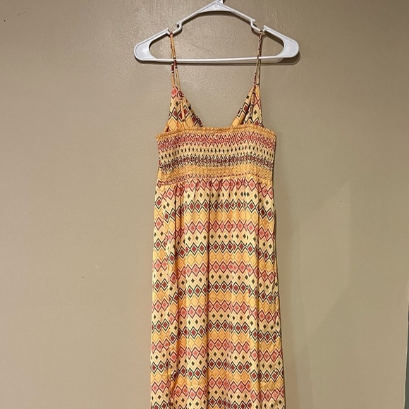 Urban Outfitters Yellow and Pink Midi Dress - Picture 4 of 7